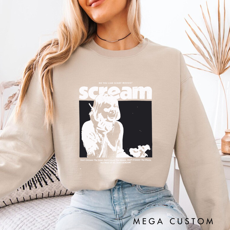 Personalized Do Not Scream Movie Classic Sweatshirt Horror Film Crewneck Movie Shirt