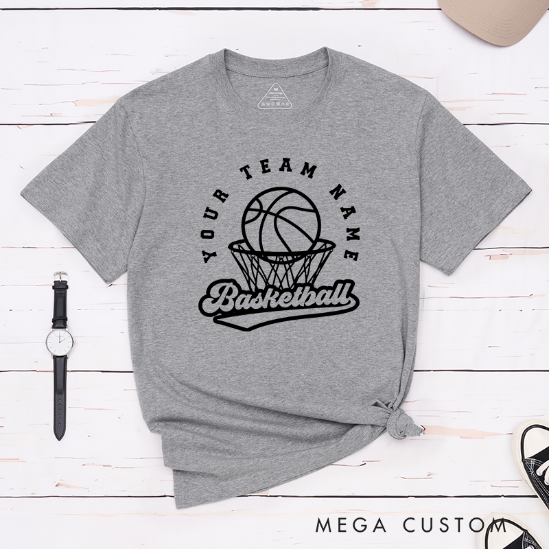 Personalized Basketball T-Shirt Featuring Your Team Name Perfect for Game Days