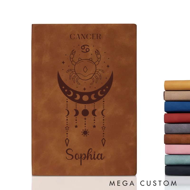 Personalized Zodiac Journal Hardcover Astrology Notebook Writing & Journaling Zodiac Sign Journal Notebook