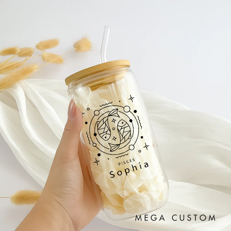Personalized Zodiac Sign Floral Tumbler Coffee Tumbler Zodiac Personalized Birthday Gift Astrology Gift Celestial Moon Gifts Christmas Zodiac Gift