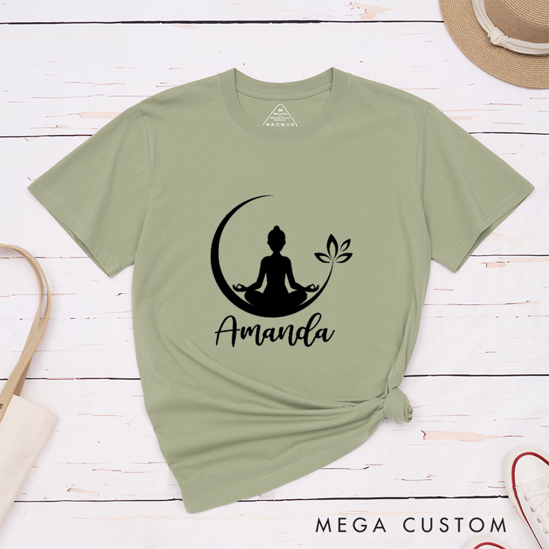 Personalized Yoga Motivational Graphic T-Shirt Yoga Pose T-Shirt Yoga Lover Health T-Shirt Perfect Gift for Yoga Practitioners