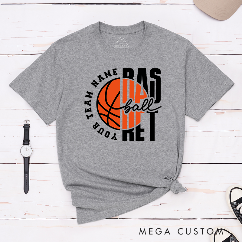 Personalized Basketball Team T-Shirt with Custom Name for Men and Women