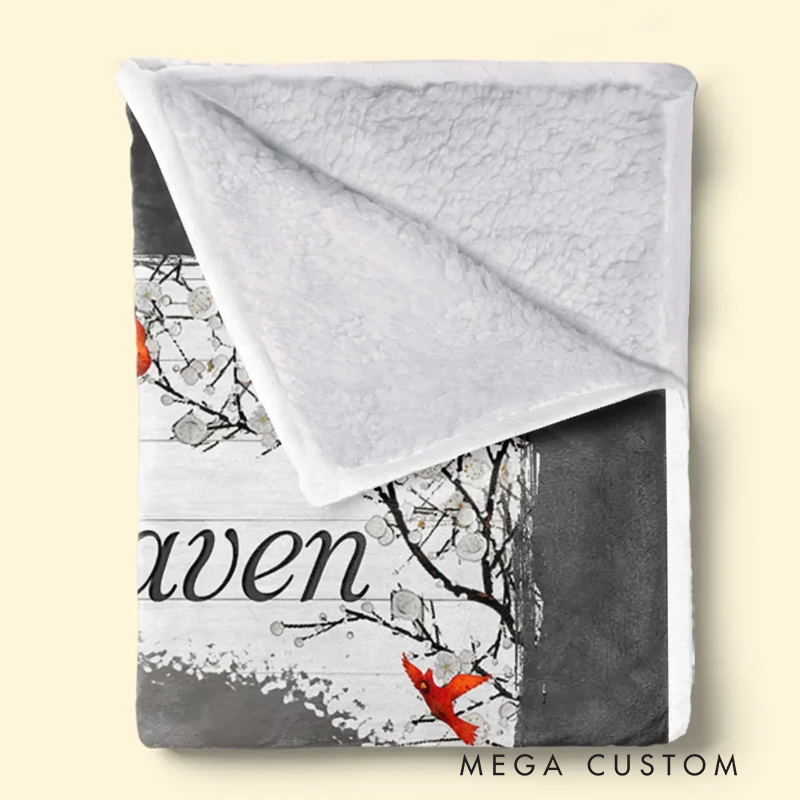 Personalized Photo Memorial Blanket I'll Be Watching Over You From Heaven Christmas Sympathy Gifts for Family Members 