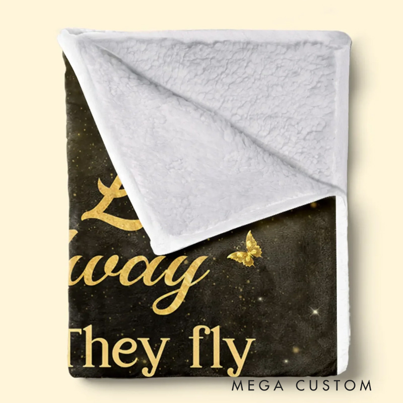 Personalized Memorial Blanket Those We Love Don't Go Away Christmas Sympathy Gifts for Family Members 