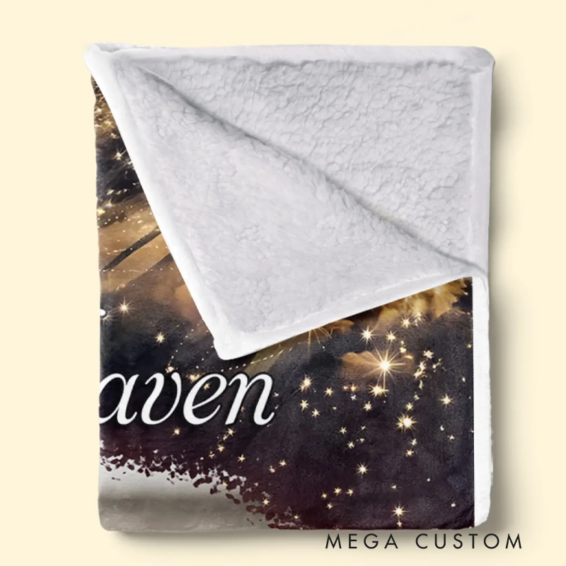 Personalized Photo Memorial Blanket Your Life Was A Blessing Christmas Sympathy Gifts for Family Members 