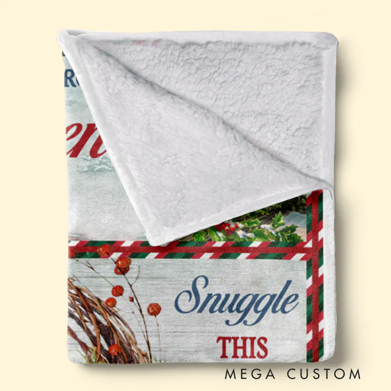 Personalized Memorial Blanket Snuggle This Blanket and Know We're Here Christmas Sympathy Gifts for Family Members 