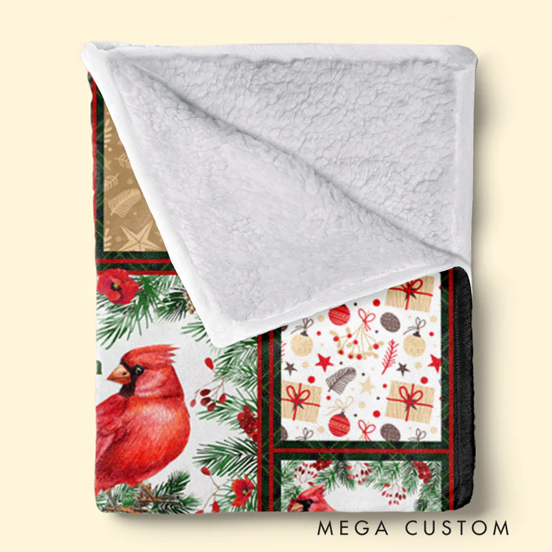 Personalized Memorial Blanket Cardinals Appear When Angels Are Near Christmas Sympathy Gifts for Family Members 