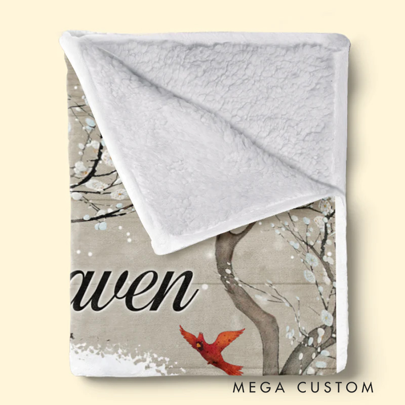 Personalized Photo Memorial Blanket Loving You Forever Christmas Gift Sympathy Gifts for Family Members 