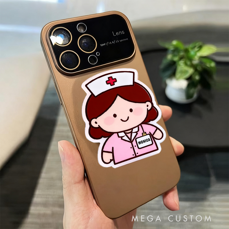 Personalized Cute Nurse Phone Grip  Stand Custom Name Nursing Gift