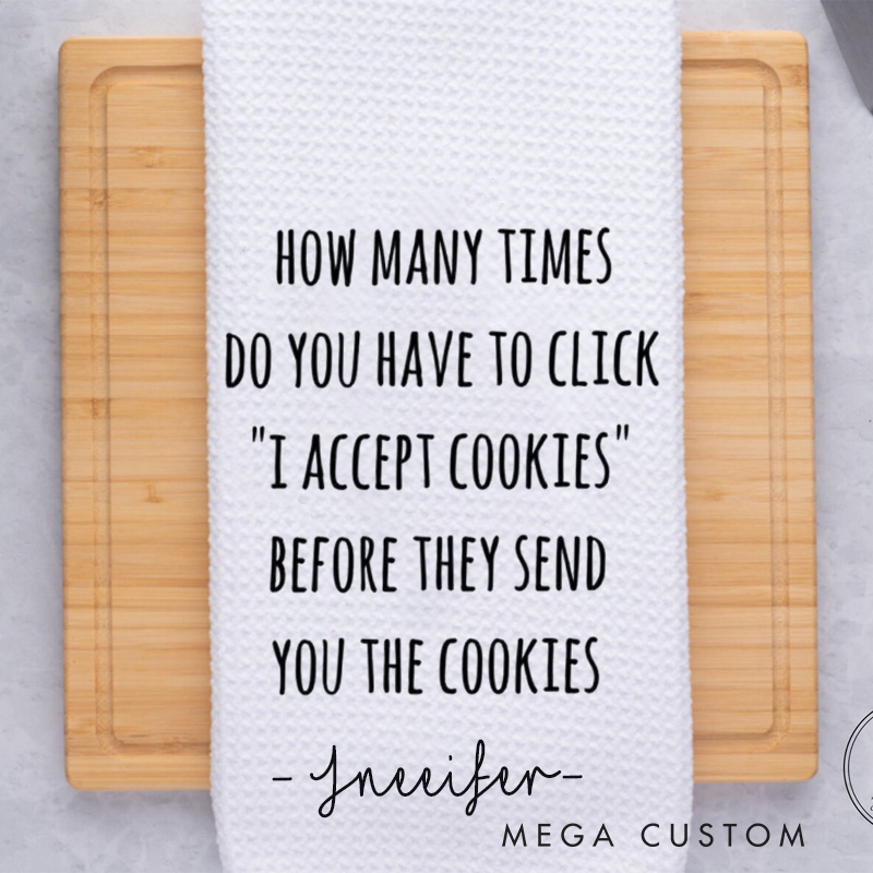 Personalized How Many Times Baking Kitchen Towel Baking Tea Dish Towel Kitchen Decor for Baker Baking Lover Gift