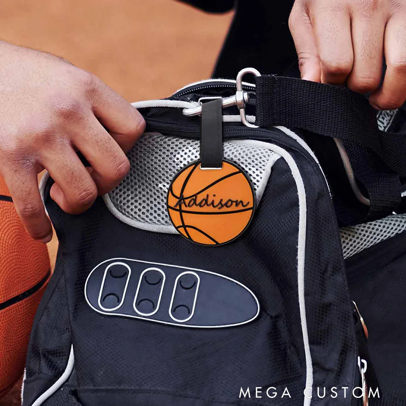 Personalized 3D Printed Softball Basketball Sports Luggage Bag Tag with Name 