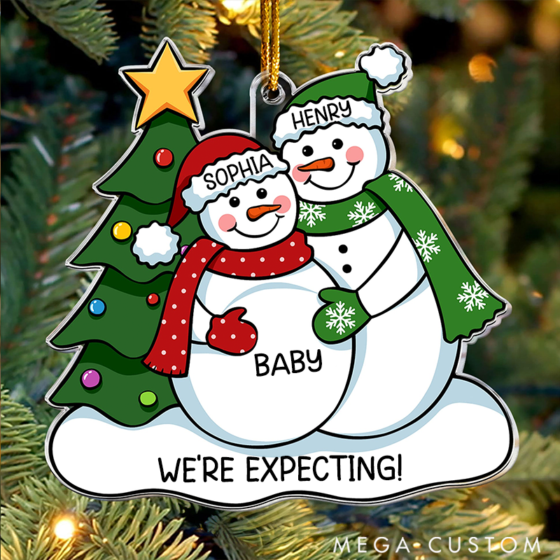 Personalized Christmas Ornament for Expectant Parents