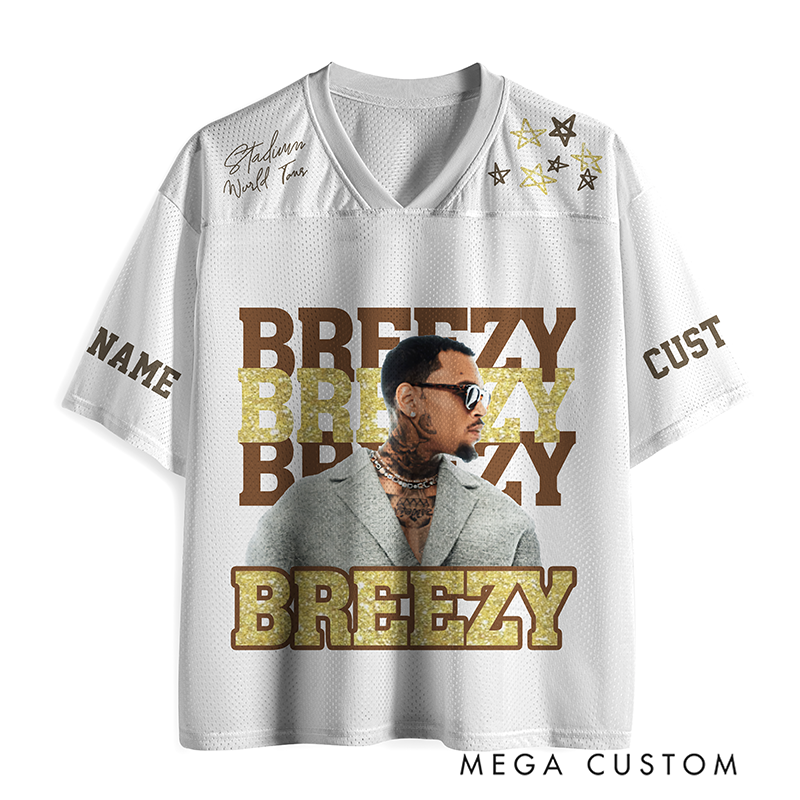 Personalized Football Jersey Mesh Concert Outfit Concert Shirt Gift for Fans Country Music