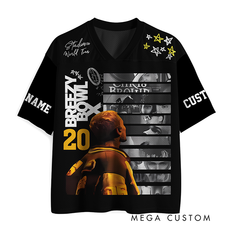 Personalized Football Jersey Mesh Concert Outfit Concert Shirt Gift for Fans Country Music