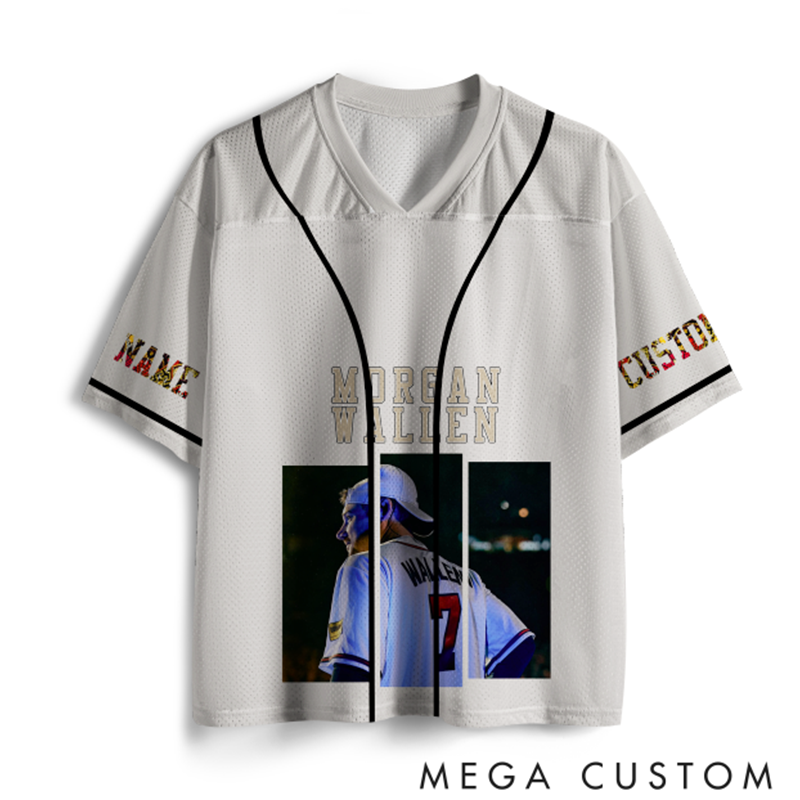 Personalized Football Jersey Mesh Concert Outfit Concert Shirt Gift for Fans Country Music