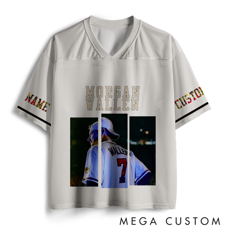 Personalized Hip Hop Music Tour Jersey Football Jersey Mesh Concert Outfit Concert Shirt Gift for Fans Country Music