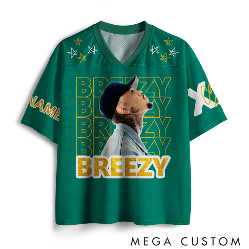 Personalized Hip Hop Music Tour Jersey Football Jersey Mesh Concert Outfit Concert Shirt Gift for Fans Country Music