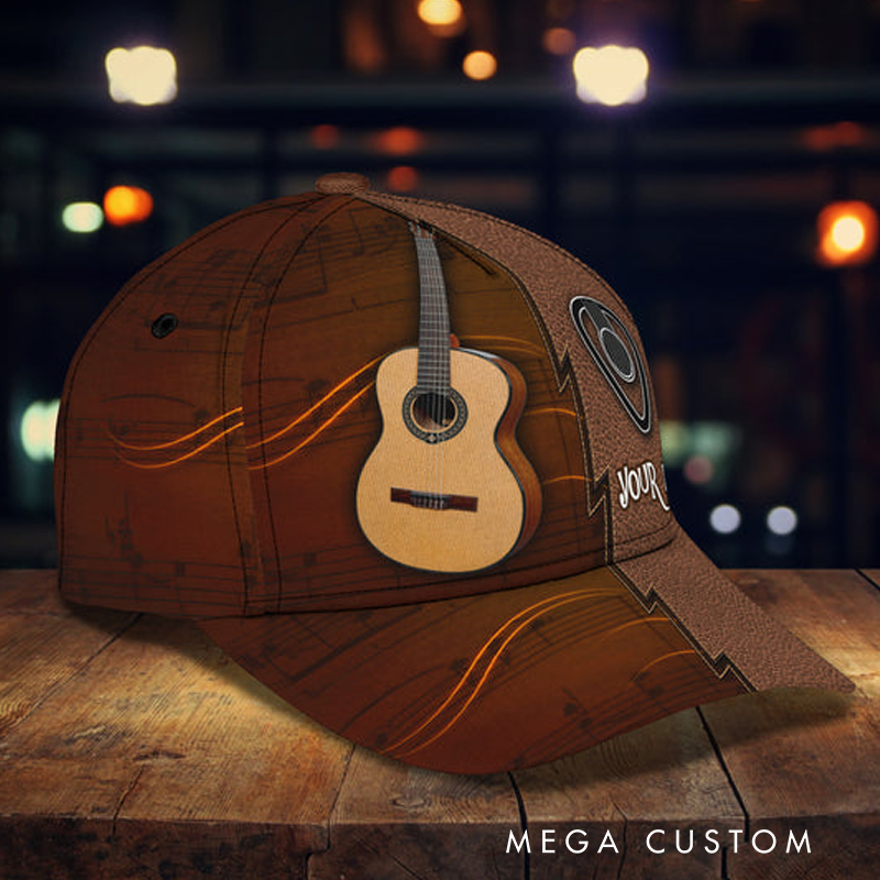 Personalized Name 3D Print Baseball Cap for Music Lover Perfect Music Lovers Guitar Lovers Custom Gift Hat With Unique Design Lover Guitar