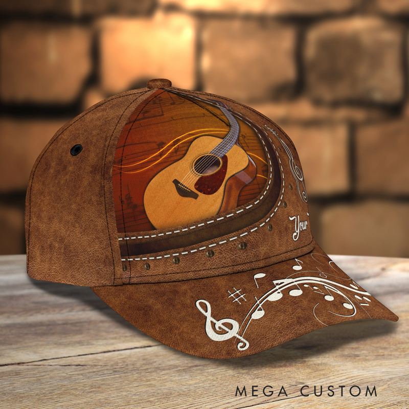 Personalized Name 3D Print Baseball Cap for Music Lover Perfect Music Lovers Guitar Lovers Custom Gift Hat With Unique Design Lover Guitar