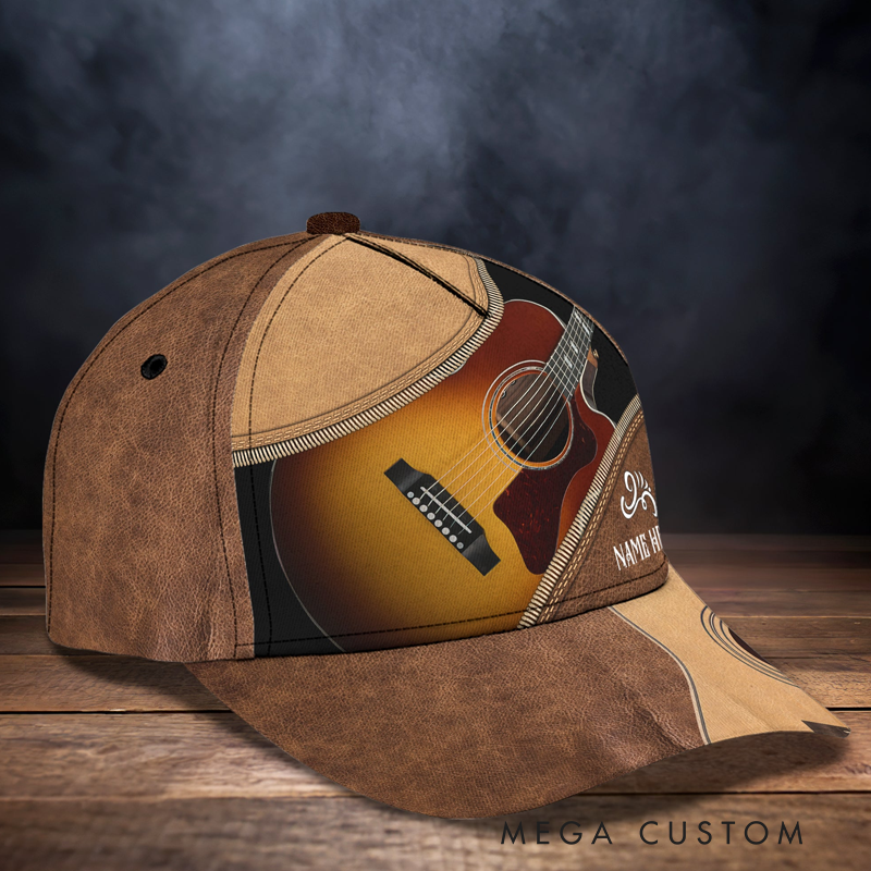 Personalized Name 3D Print Baseball Cap for Music Lover Perfect Music Lovers Guitar Lovers Custom Gift Hat With Unique Design Lover Guitar