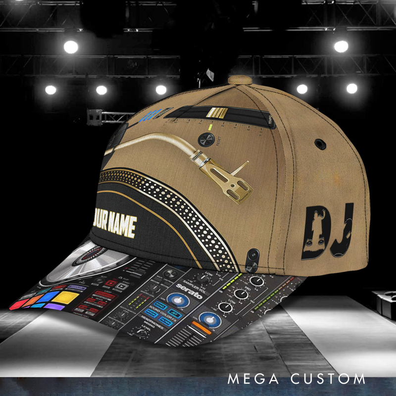 Personalized 3D Printed DJ Adjustable Snapback Closure Hat Electronic Musical Instrument Cap