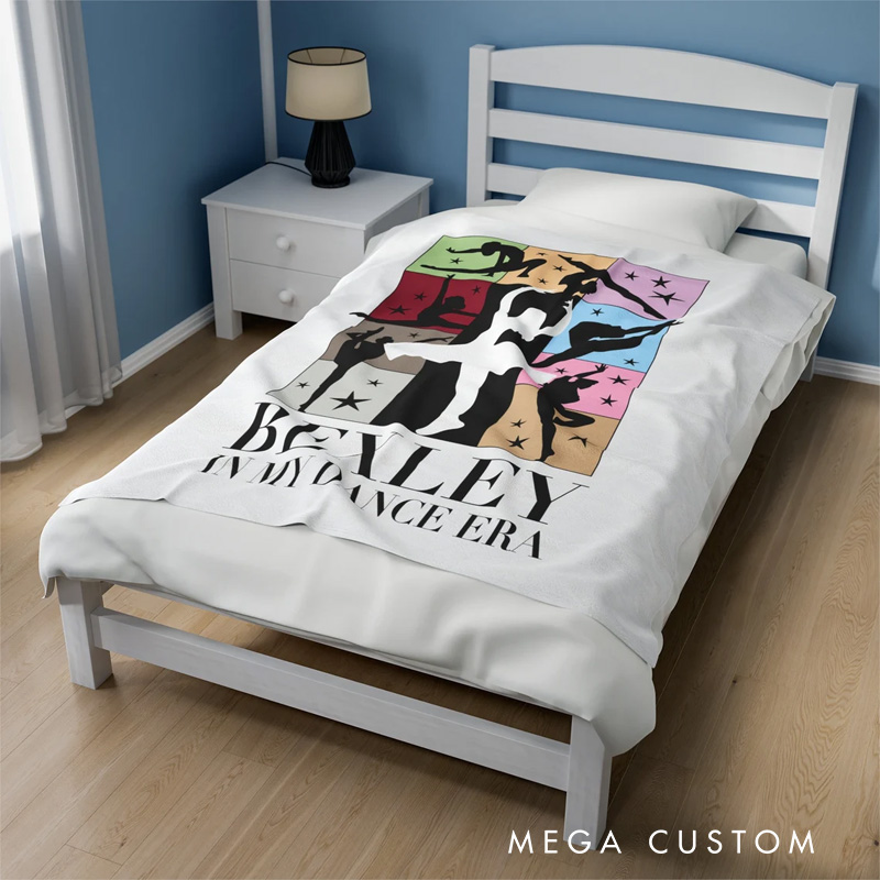 Personalized Dance Era Tour Blanket Flannel Blanket Ballet Lover Blanket with Name for Dance Lovers Dancer