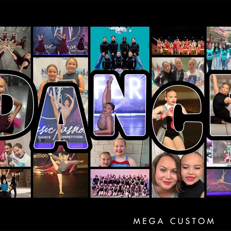 Personalized Dance Collage Photo Blanket Flannel Blanket Ballet Lover Blanket with Name for Dance Lovers Dancer