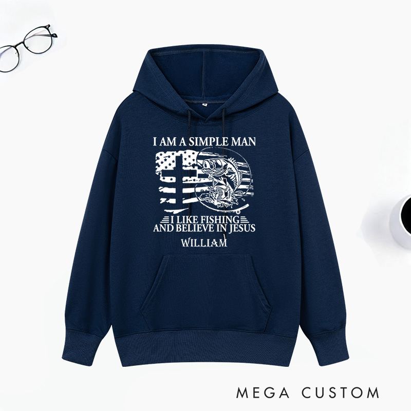 Personalized a Fisher of Men Classic Hoodies with Name Unisex Hoodies Religious Gift for Christian Men
