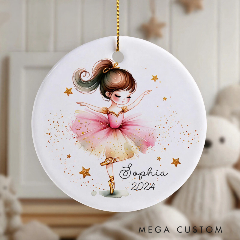 Personalized Magical Fairy Ballerina Ceramic Christmas Ornament Dance Lovers Christmas Gift Dancer Xmas Gift Christmas Decor