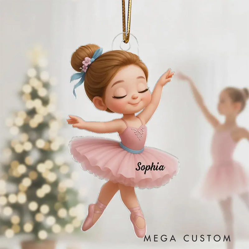 Personalized Cute Dancing Ballerina Acrylic Christmas Ornament Dance Lovers Christmas Gift Dancer Xmas Gift Christmas Decor