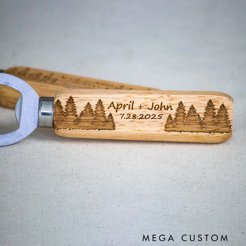 Personalized Forest Outdoor Bottle Opener Engraved Bottle Openers Gift for Outdoor Camping Hiking Lover