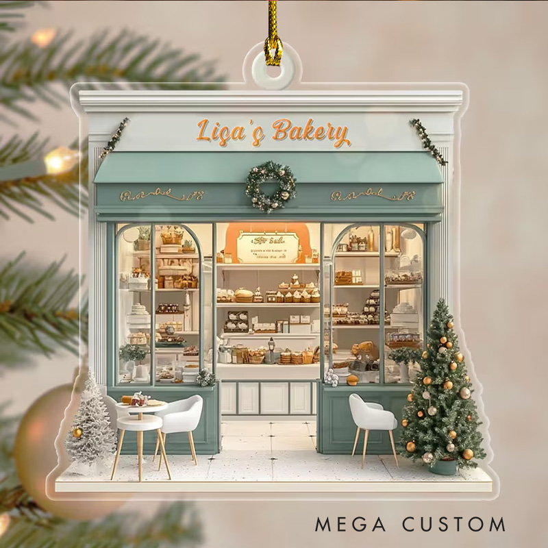 Personalized Name Bakery Christmas Ornament Bakery Keepsake for Baker Ornament with Name for Baking Lover Gift