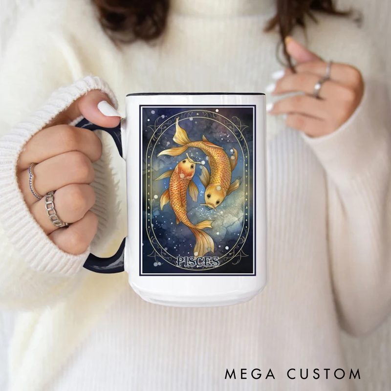 Personalized Tarot Zodiac Birthday Mug Astrology Zodiac Mug Tarot Zodiac Coffee Mug Birthday Mug for Astrology Lover