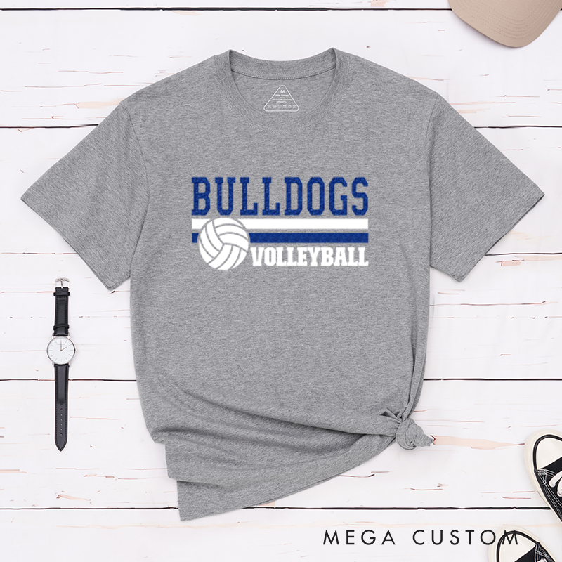 Personalized Volleyball T-Shirts Featuring Your Team Name on the Front
