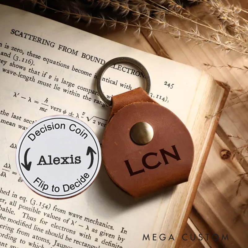 Personalized Leather Guitar Pick and Silver Commemorative Coins Custom Guitar Pick Key Fob Guitar Player Gift Case Guitar Pick Keychain