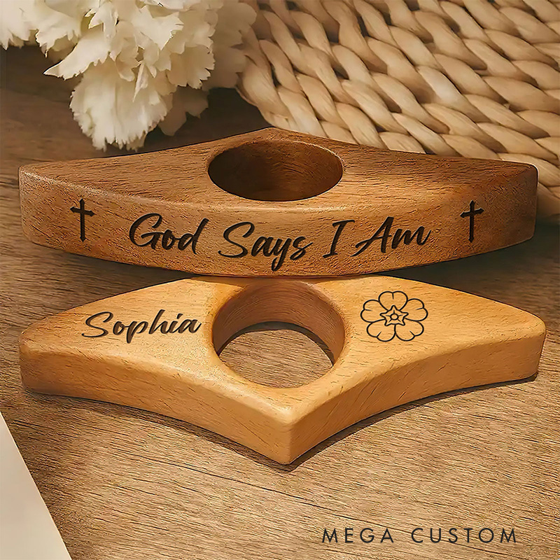 Personalized God Says I am Birth Flower Book Page Holder with Name Read Accessory Religious Christian Gift for Her Birthday Gift for Book Lover