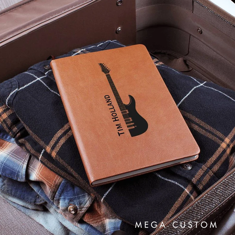 Personalized Guitar Lyric Journal Custom Songwriters Notebook Musician Song Diary Lyrical Writer Journal Writing Music Notebook Songwriting