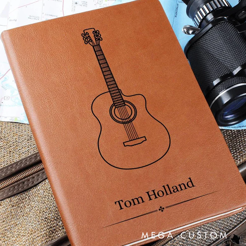Personalized Guitar Lyric Journal Custom Songwriters Notebook Musician Song Diary Lyrical Writer Journal Writing Music Notebook Songwriting