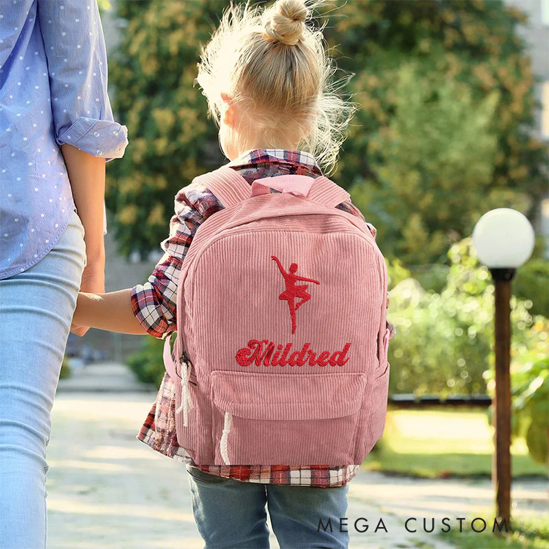Personalized Cute Ballerina Backpack Dance Bag Ballet Gifts for Girls Women Dancers