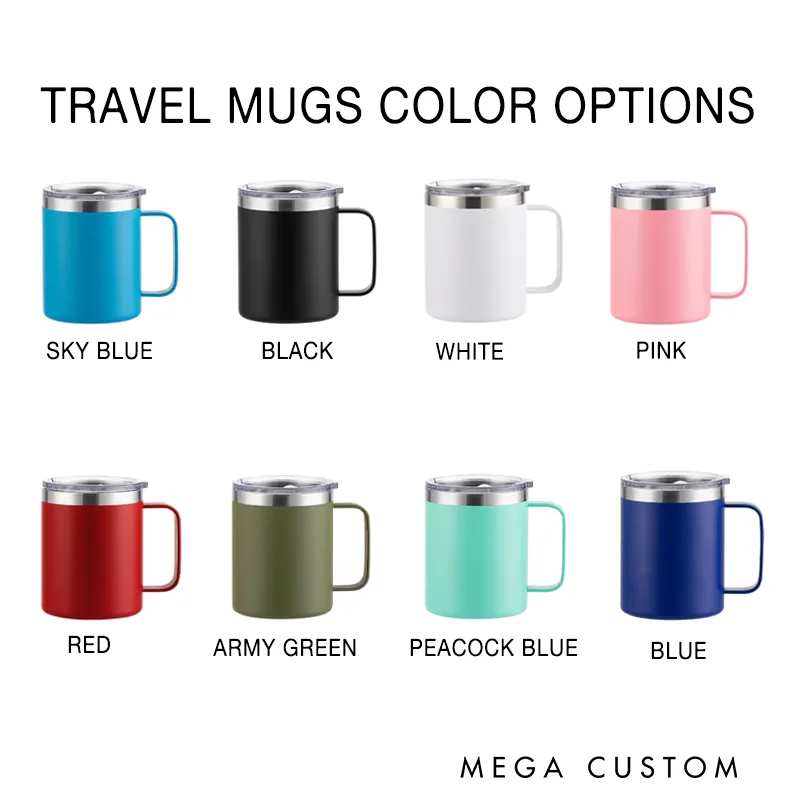 Personalized Camping Mug with Handle Custom Outdoor Coffee Tumbler Hiking and Campfire Bachelorette Gift