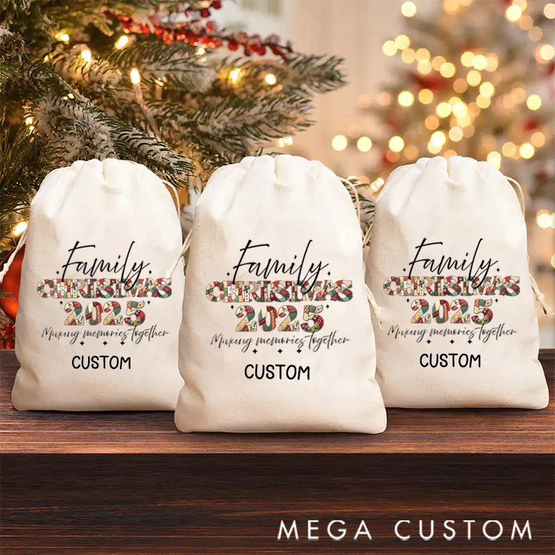 Personalized Family Christmas 2025 Fun Gift Christmas Sack
