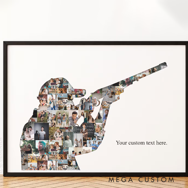 Personalized Hunter Photo Collage Wall Art Poster Duck Hunting Gifts  Custom Duck Hunting Poster Gift for Men Boyfriend Husband