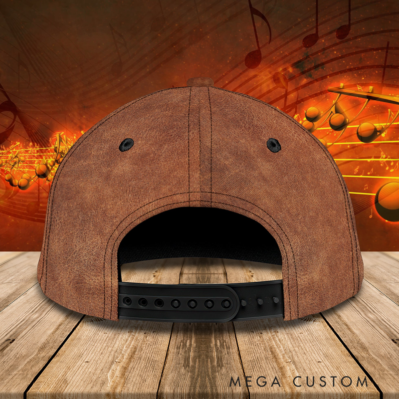 Personalized Name 3D Print Baseball Cap With Adjustable Snap for Music Lover Perfect Music Lovers Guitar Lovers Custom Gift Hat