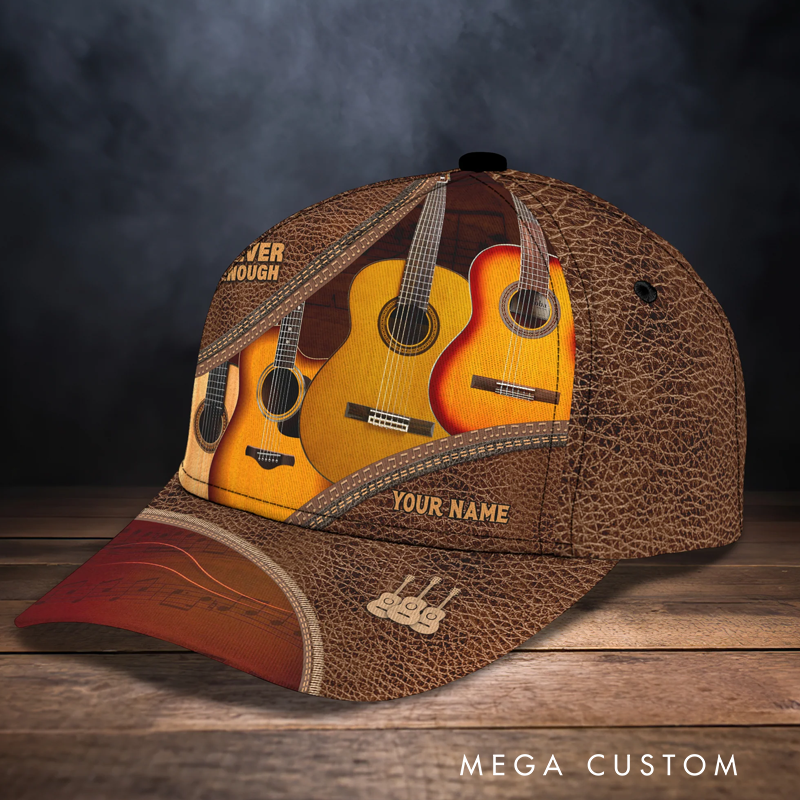 Personalized Name 3D Print Baseball Cap With Adjustable Snap for Music Lover Perfect Music Lovers Guitar Lovers Custom Gift Hat