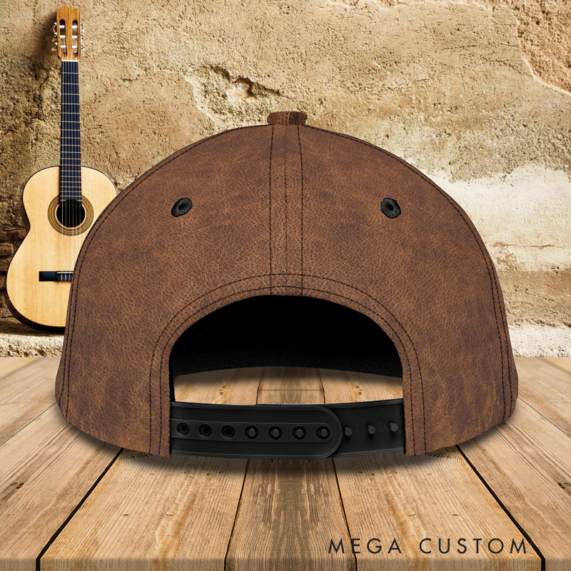 Personalized Name 3D Print Baseball Cap With Adjustable Snap for Music Lover Perfect Music Lovers Guitar Lovers Custom Gift Hat