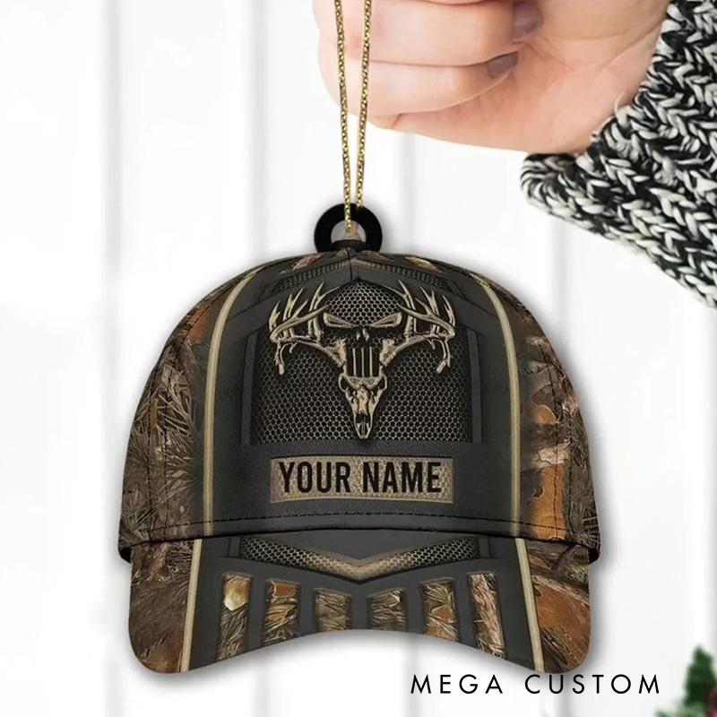 Personalized Deer Hunting Ornament Hunting Lover Ornament Custom Hunting Shaped Ornament Christmas Decor Christmas Gift
