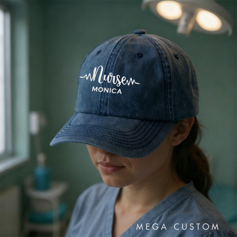 Personalized Caps for Nurse Embroidered Baseball Cap Medical Worker Hat Custom Nurse Gift Nurse Appreciation Hat