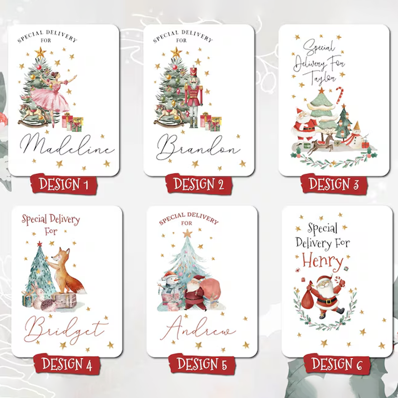 [Copy]Personalized Christmas Santa Stocking Christmas Nutcracker Ballerina Reindeer Stocking for Christmas Special Delivery Stocking