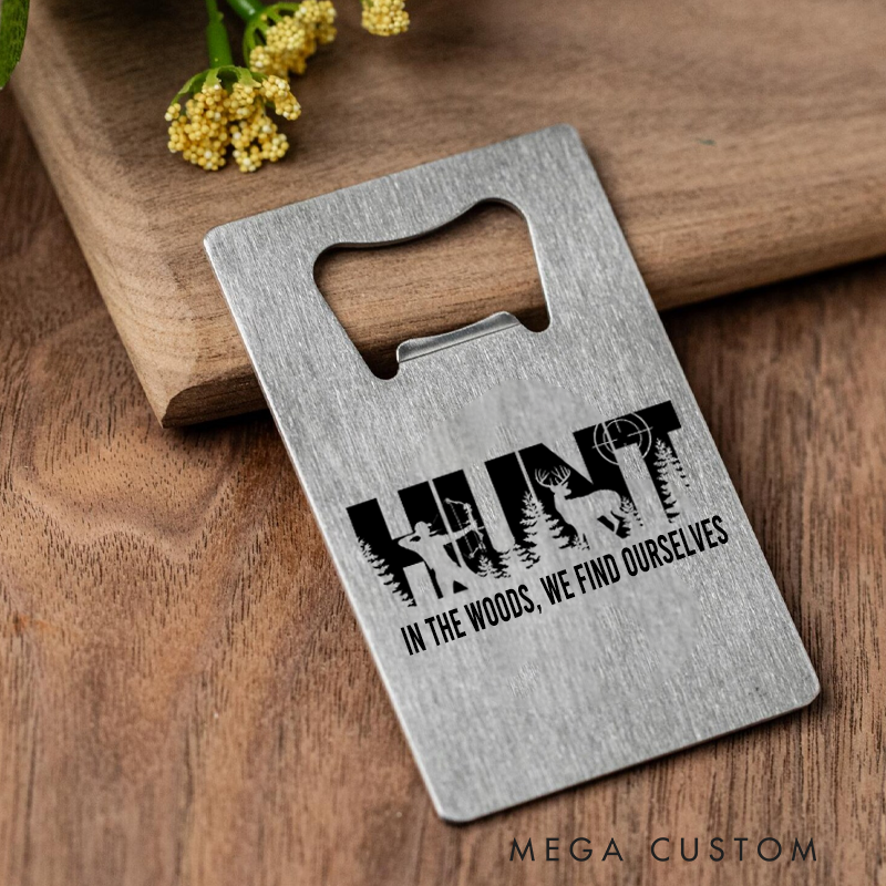 Personalized Stainless Steel Hunting Bottle Opener Portable and Durable Perfect Gift for Hunting Outdoor Lover