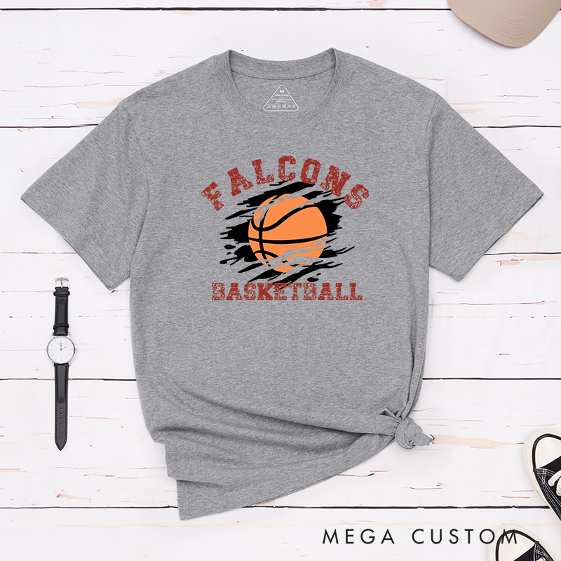 Personalized Basketball T-Shirt with Custom Team Name Player Number and Bold Graphic Design